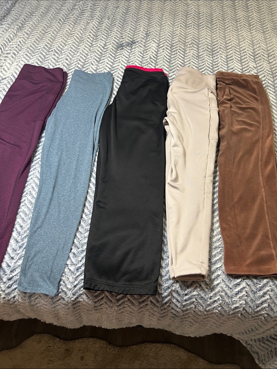 Assorted Pants - Women’s Leggings and Pants Lot - Black, Plum, Blue, Cream, Brown